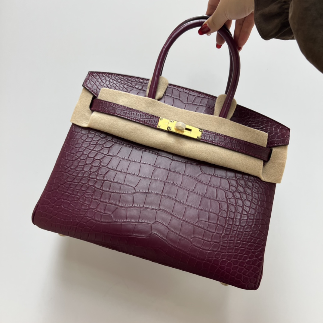 Hermès hermes rare spot BK30 wine red