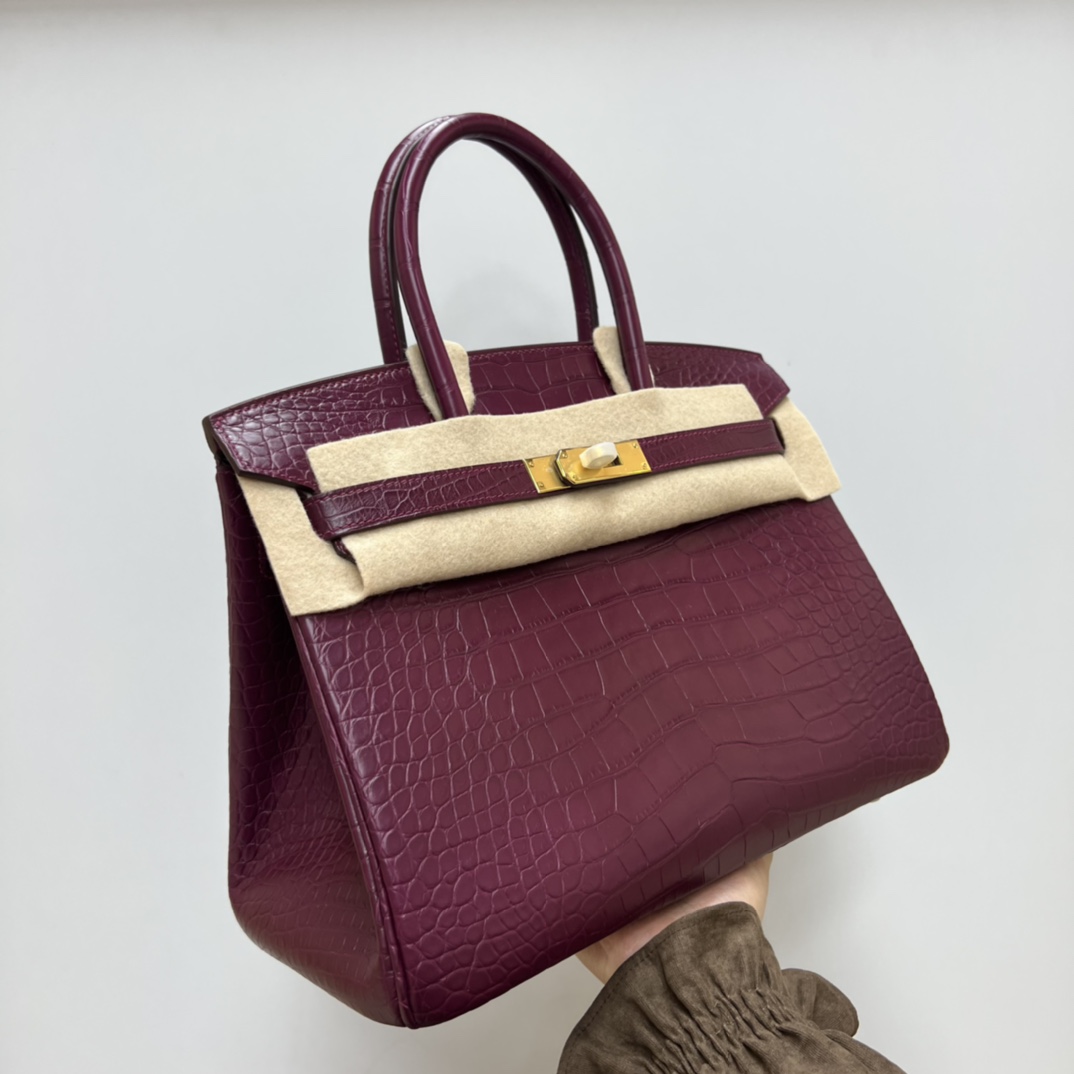 Hermès hermes rare spot BK30 wine red