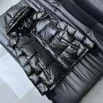 Louis Vuitton Clothing Down Jacket Black Printing Cotton Nylon Hooded Top
