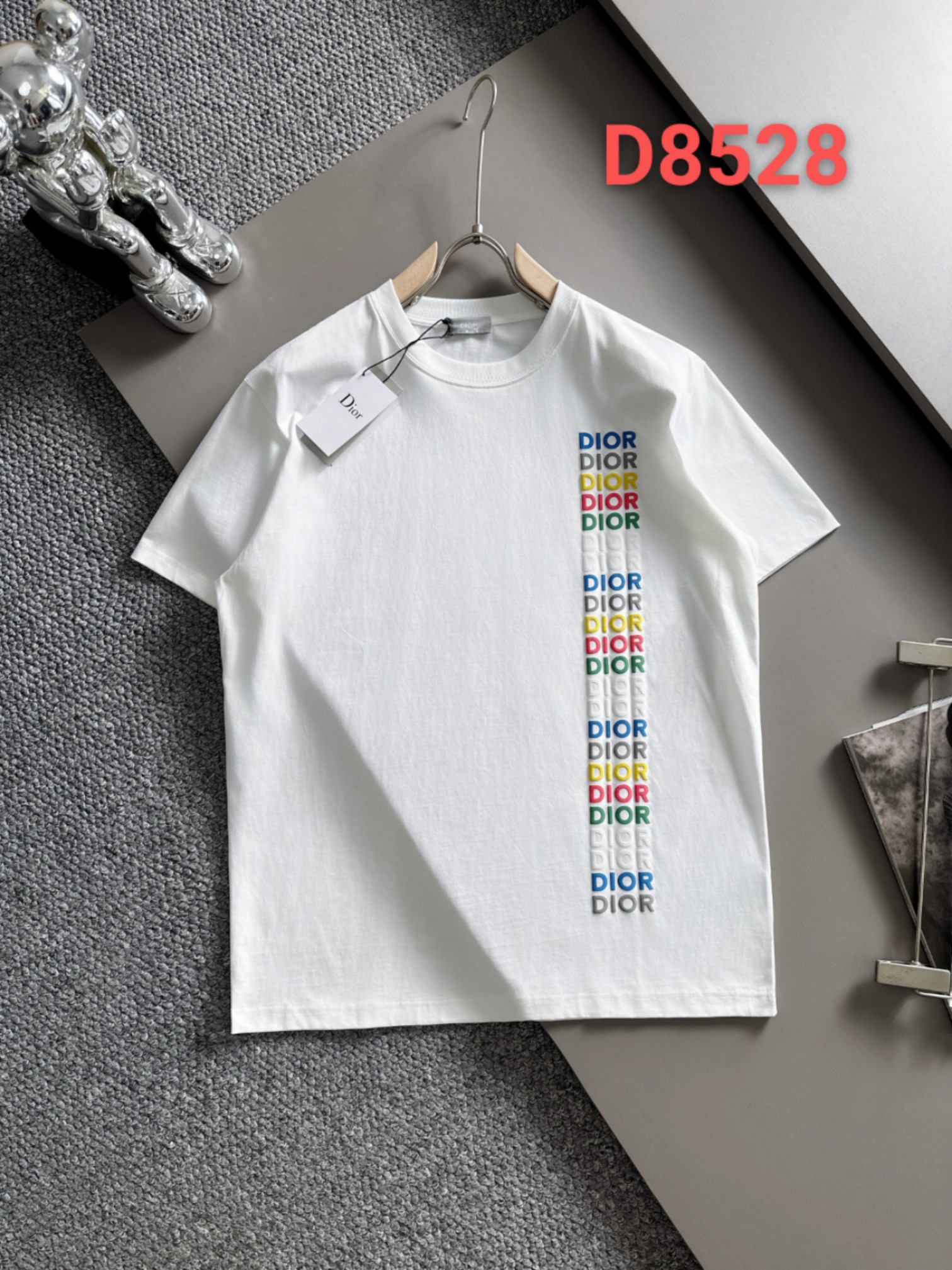 dio*Dior 24ss nueva versión alta de primavera y verano con letras pequeñas verticales de espuma LOGO en los lados, exce…