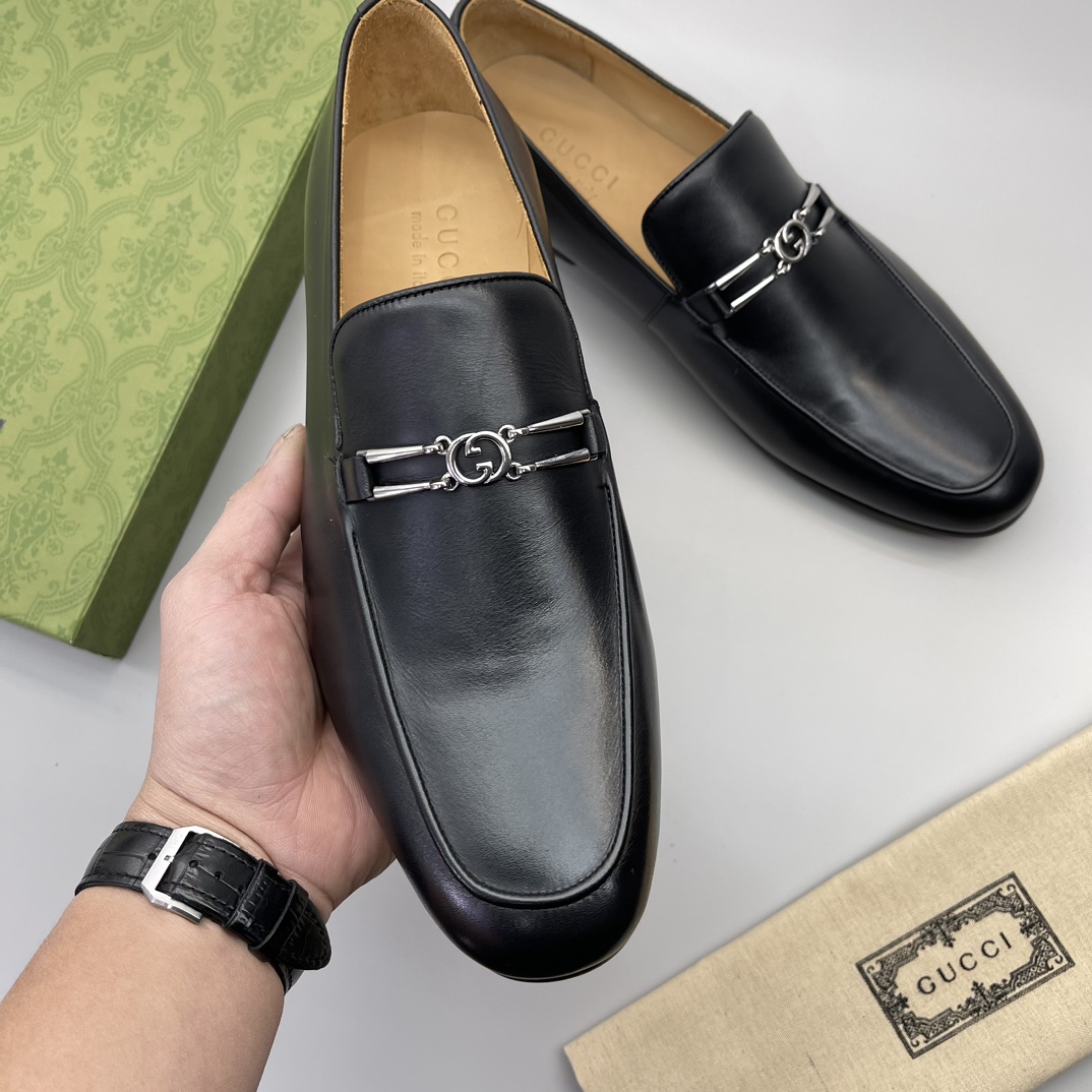 precio real Gucci casa único original de los hombres formales zapatos casuales, suela de placa origi