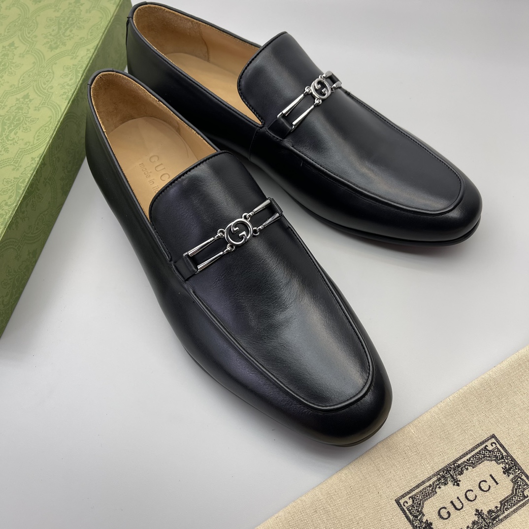 precio real Gucci casa único original de los hombres formales zapatos casuales, suela de placa origi