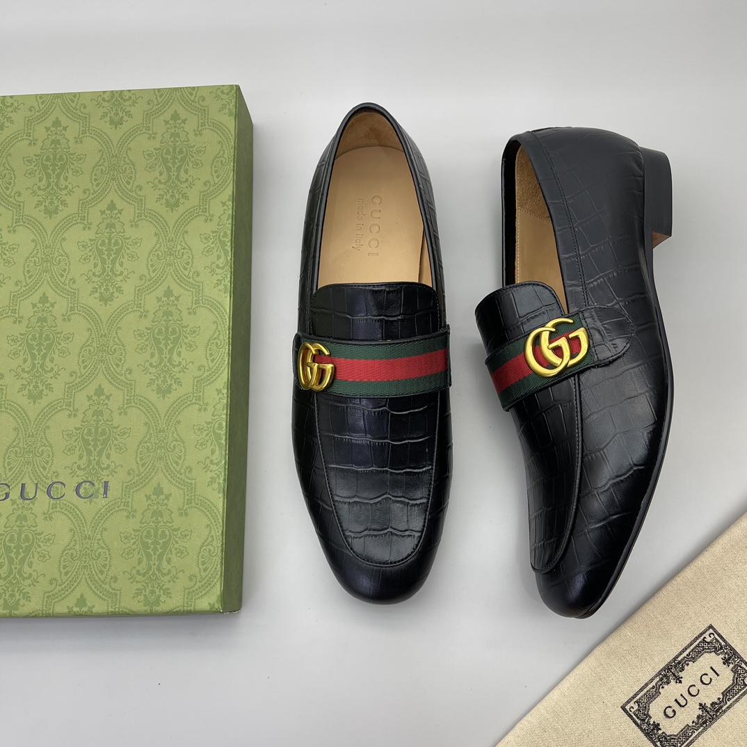 precio real Gucci casa único original de los hombres formales zapatos casuales, suela de placa origi