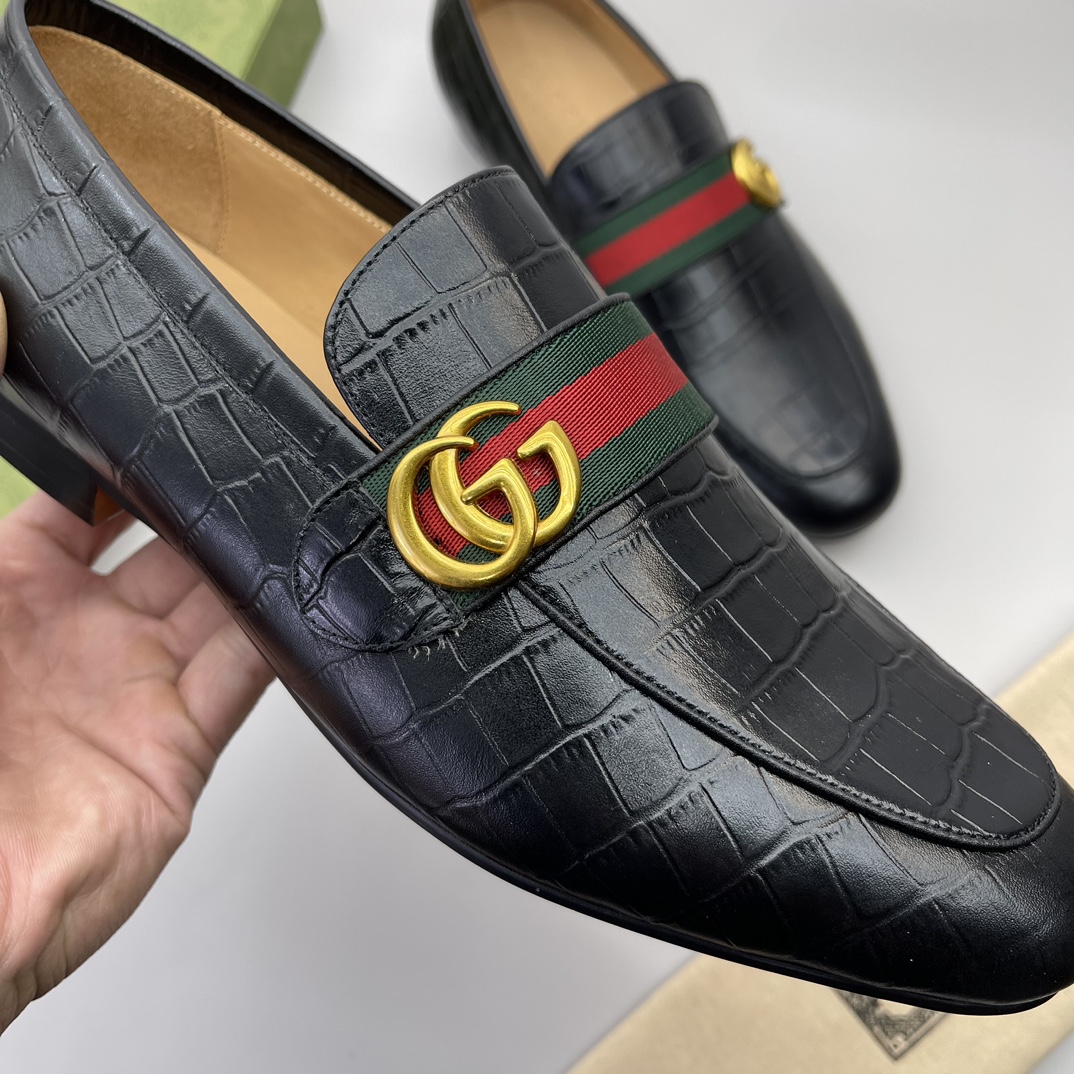 precio real Gucci casa único original de los hombres formales zapatos casuales, suela de placa origi