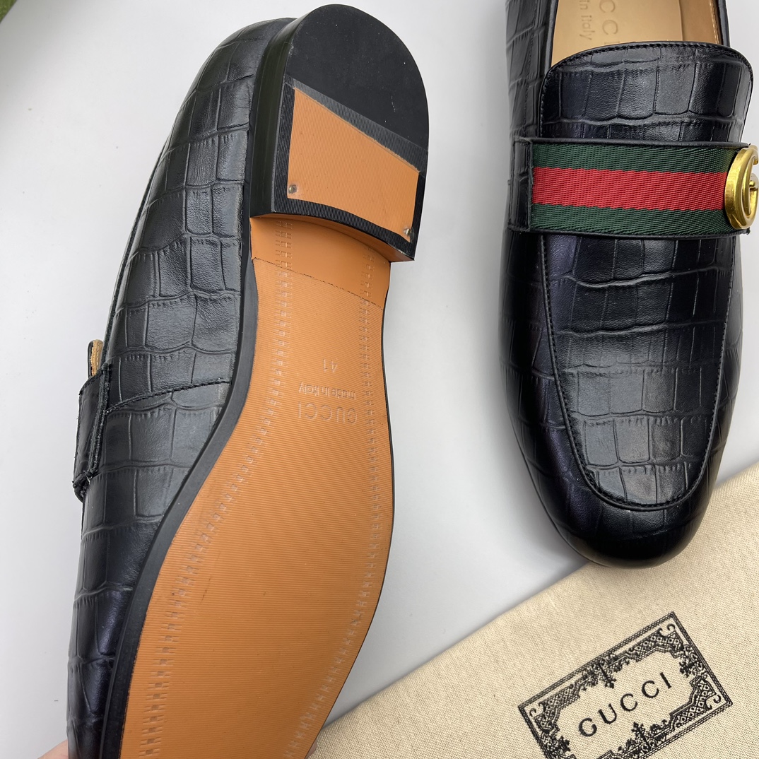 precio real Gucci casa único original de los hombres formales zapatos casuales, suela de placa origi