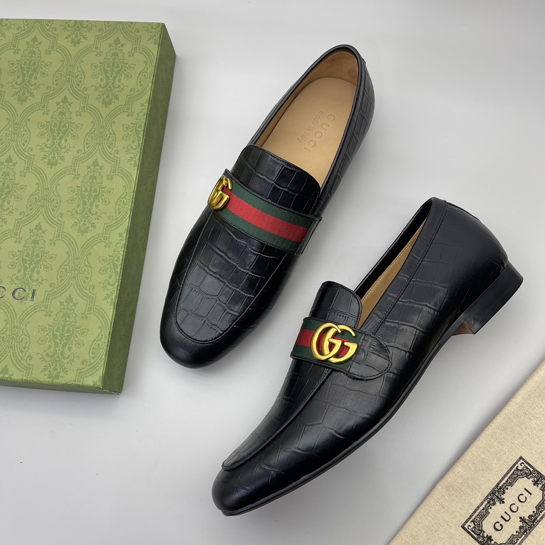 precio real Gucci casa único original de los hombres formales zapatos casuales, suela de placa origi