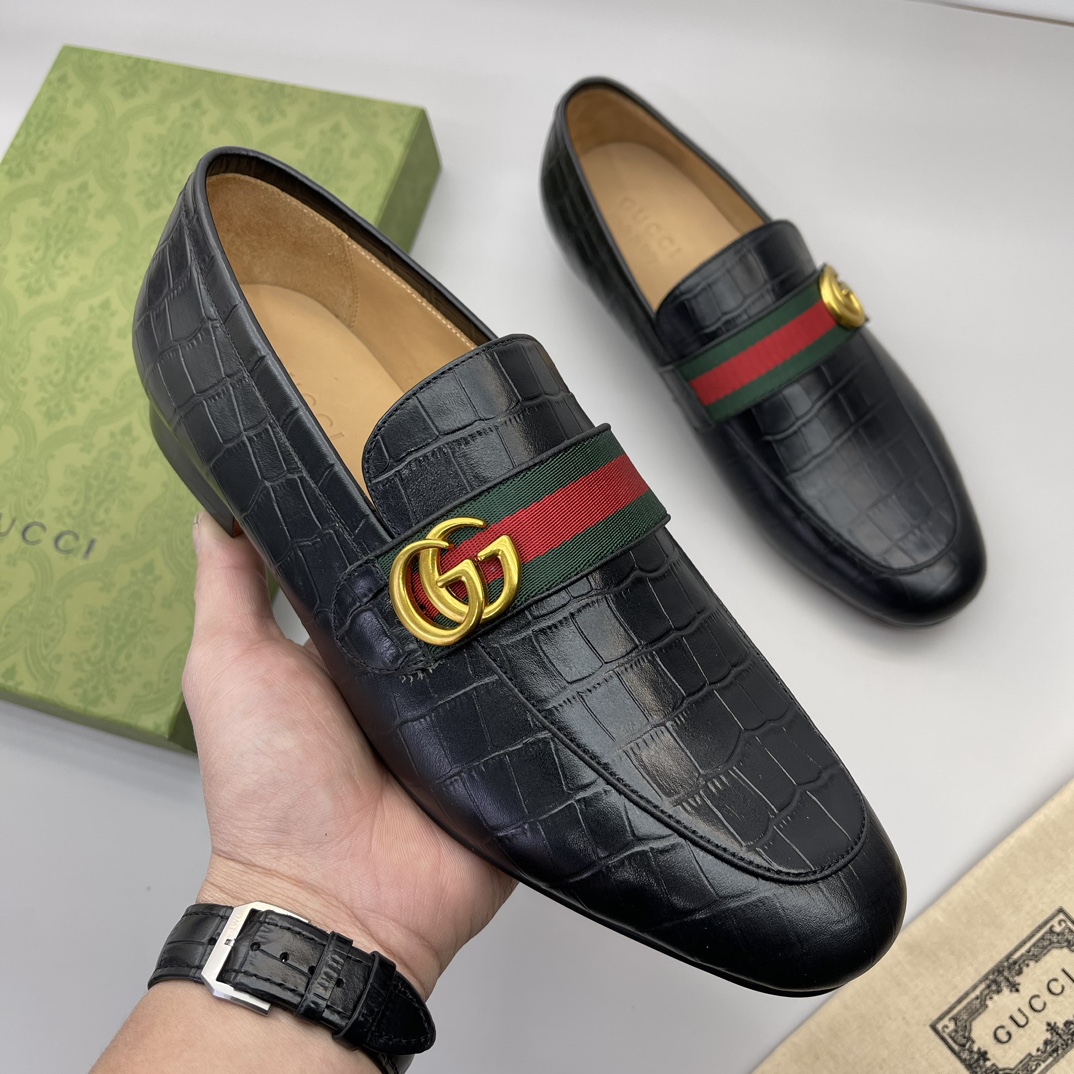 precio real Gucci casa único original de los hombres formales zapatos casuales, suela de placa origi