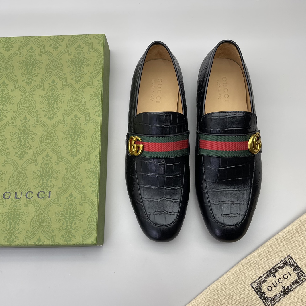 precio real Gucci casa único original de los hombres formales zapatos casuales, suela de placa origi
