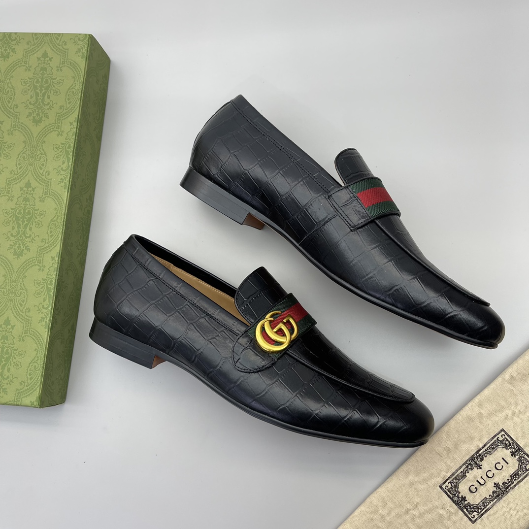 precio real Gucci casa único original de los hombres formales zapatos casuales, suela de placa origi