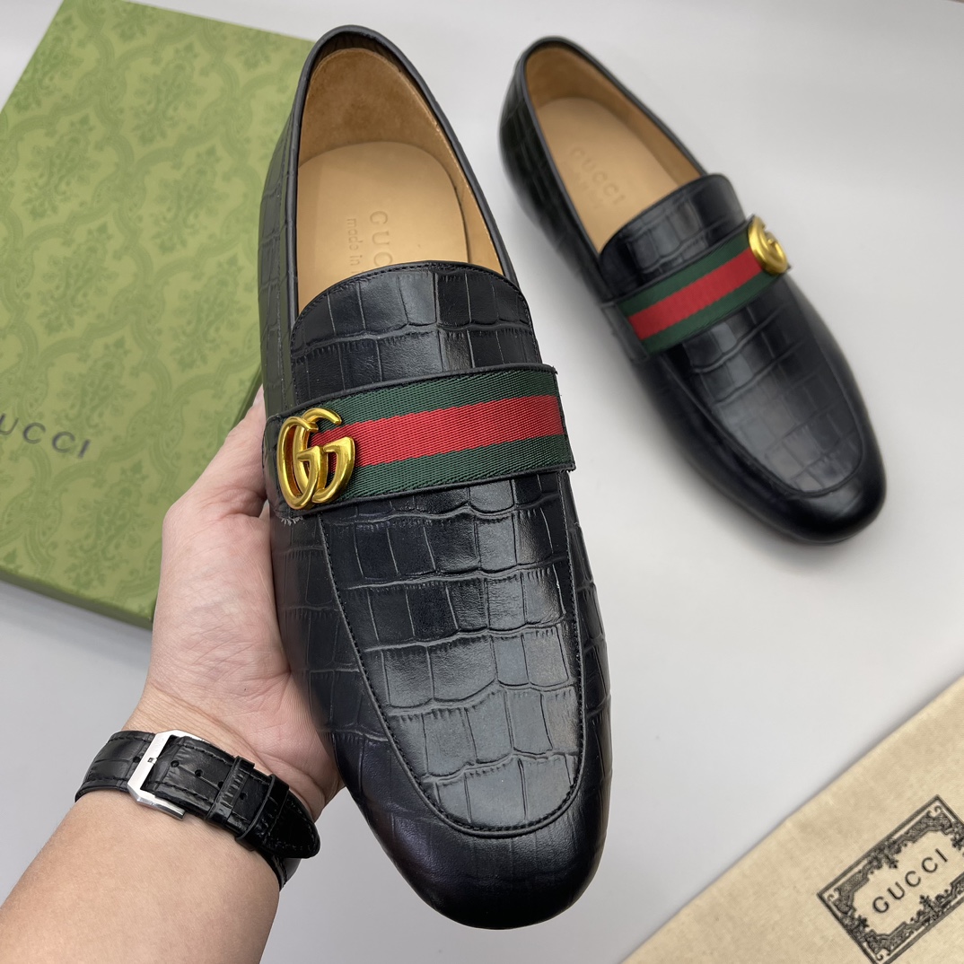precio real Gucci casa único original de los hombres formales zapatos casuales, suela de placa origi