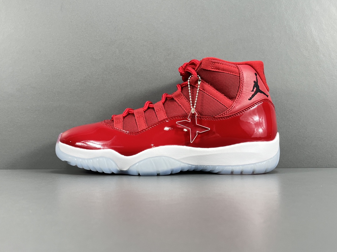 渠道优势支持放店！X版乔11全红JordanAirJordan11retrowinlike96防滑减震高