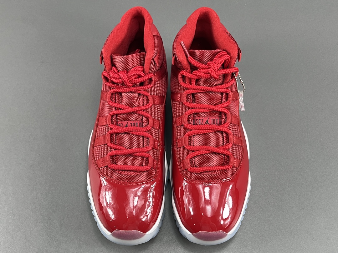 渠道优势支持放店！X版乔11全红JordanAirJordan11retrowinlike96防滑减震高