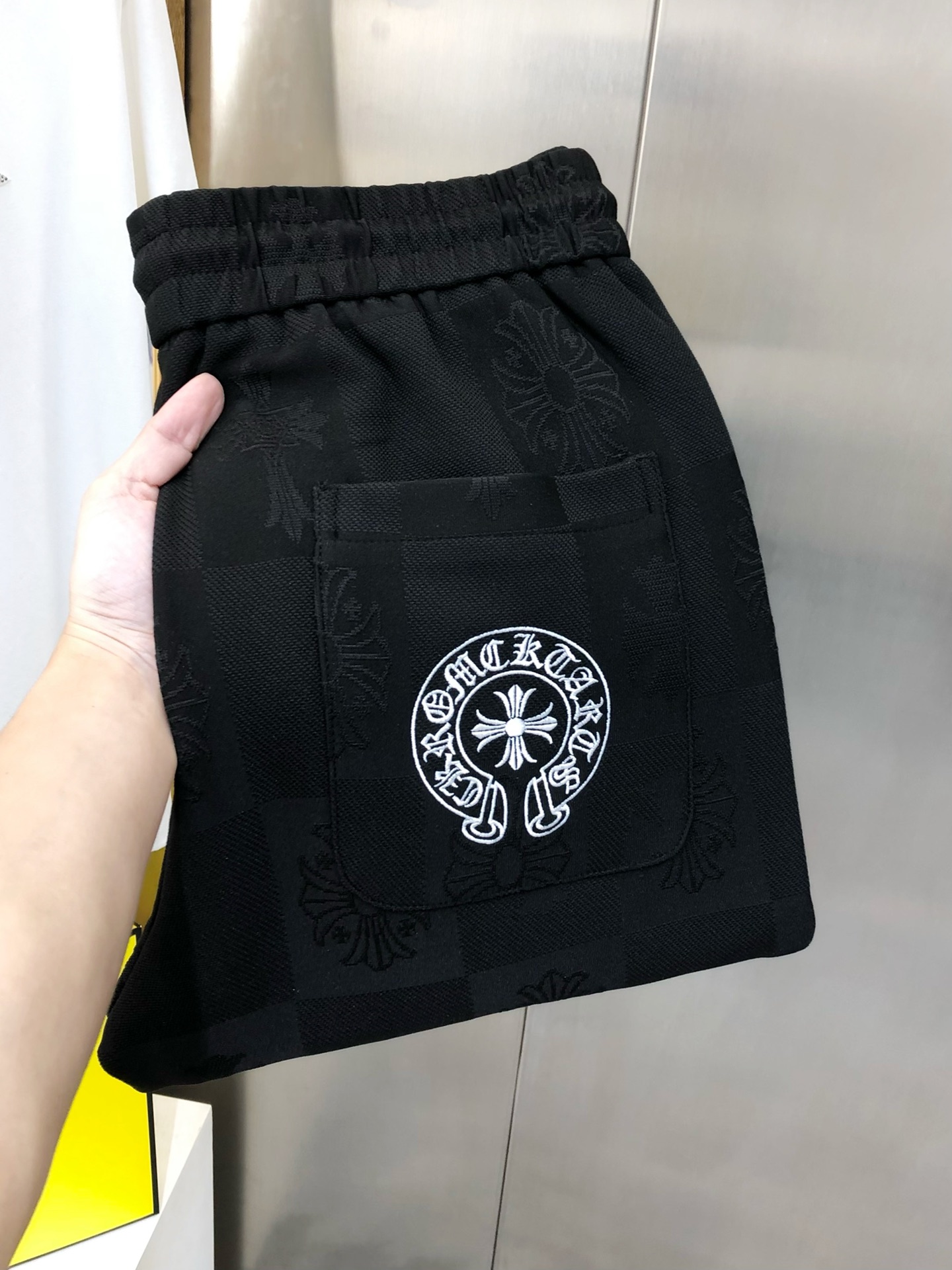 The Best Designer
 Chrome Hearts Clothing Pants & Trousers Black White Embroidery Men Cotton Fall/Winter Collection Fashion Casual