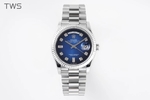 Rolex Watch Blue Automatic Mechanical Movement
