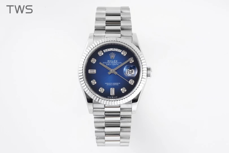Rolex Watch Blue Automatic Mechanical Movement