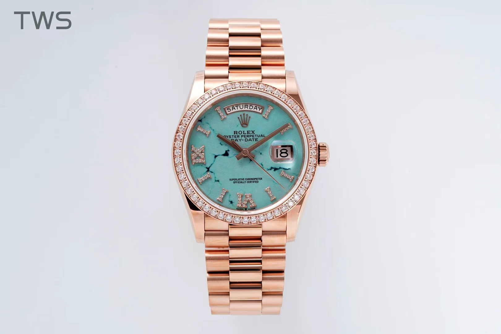 Rolex Watch Blue Automatic Mechanical Movement