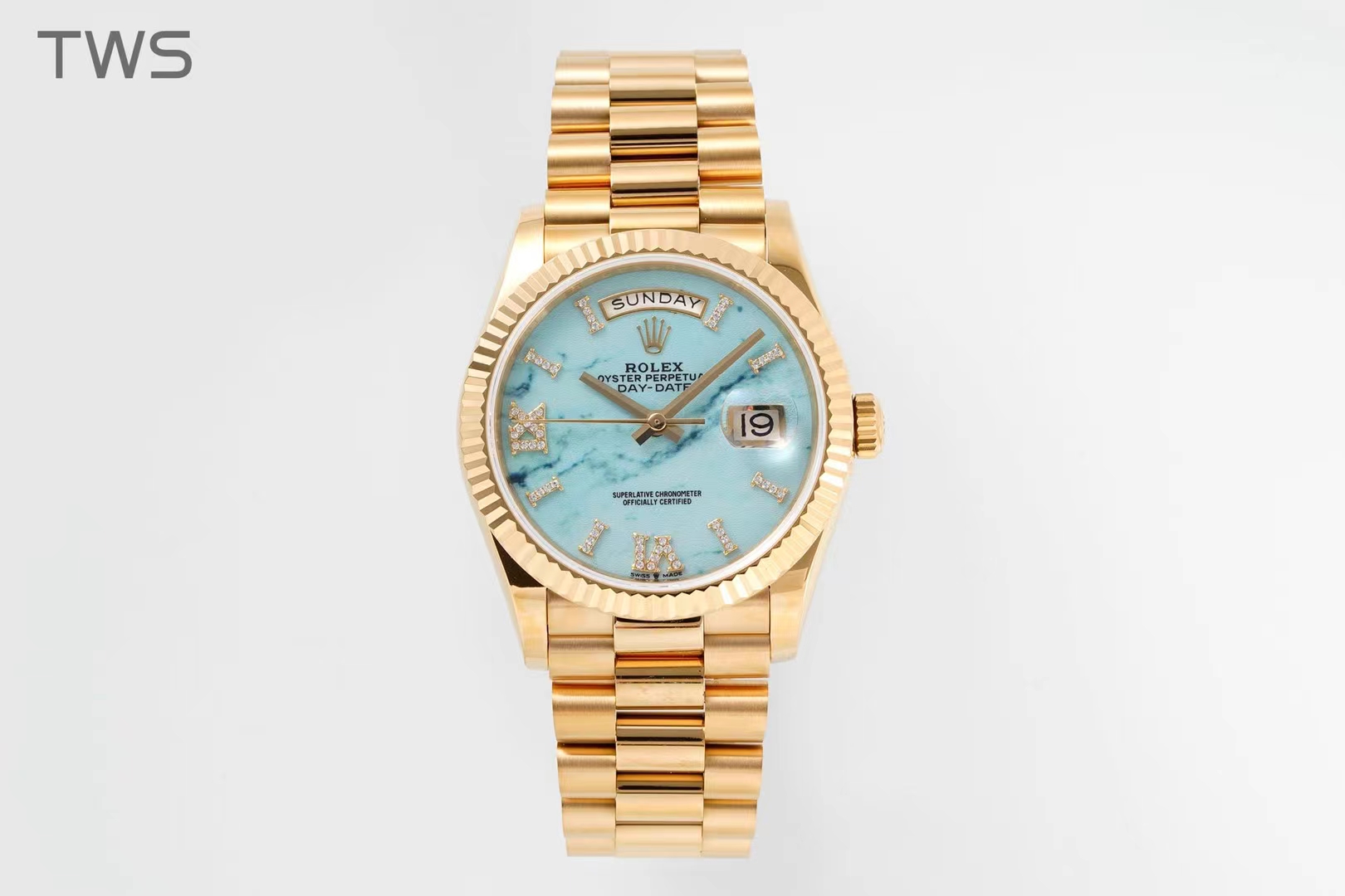 Rolex Watch Blue Automatic Mechanical Movement