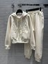 Dior Clothing Hoodies Two Piece Outfits & Matching Sets Embroidery Cotton Fall/Winter Collection Hooded Top