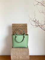 Loewe Anagram Tote Knockoff
 Handbags Tote Bags Green Weave Fashion
