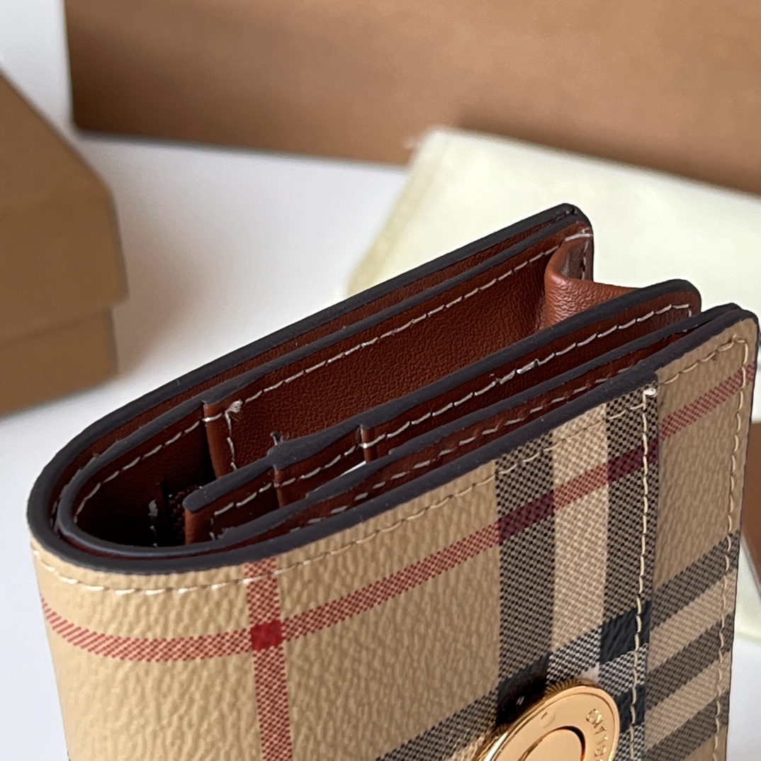 Burberry Vintage Check Wallet,Foldable Canvas Card Holder, Compact and Stylish 4 i1701150102 9571 3