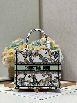 Dior Book Tote Replicas Handbags Tote Bags Buy First Copy Replica Green Embroidery Fashion