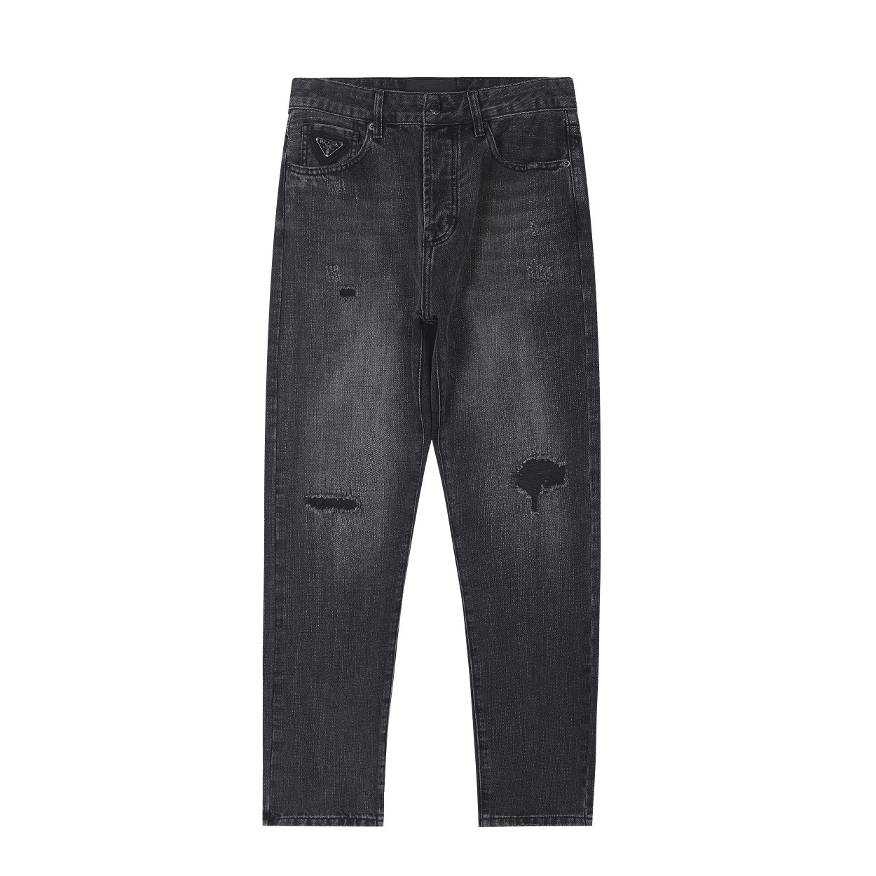 PRAD*2024AW nuevo estilo de pantalones vaqueros de otoño e invierno. Adorno de triángulo de metal frontal, logotipo de …