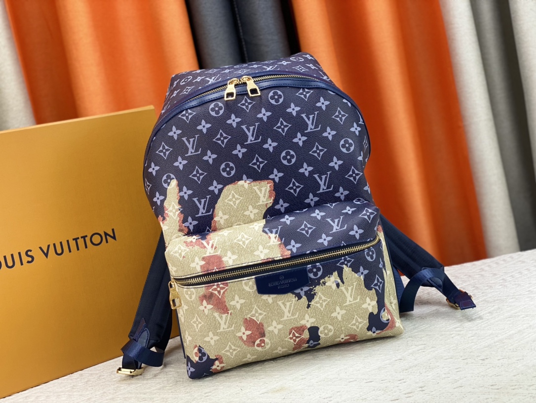 Louis Vuitton LV Christopher Bags Backpack Blue Orange M46806