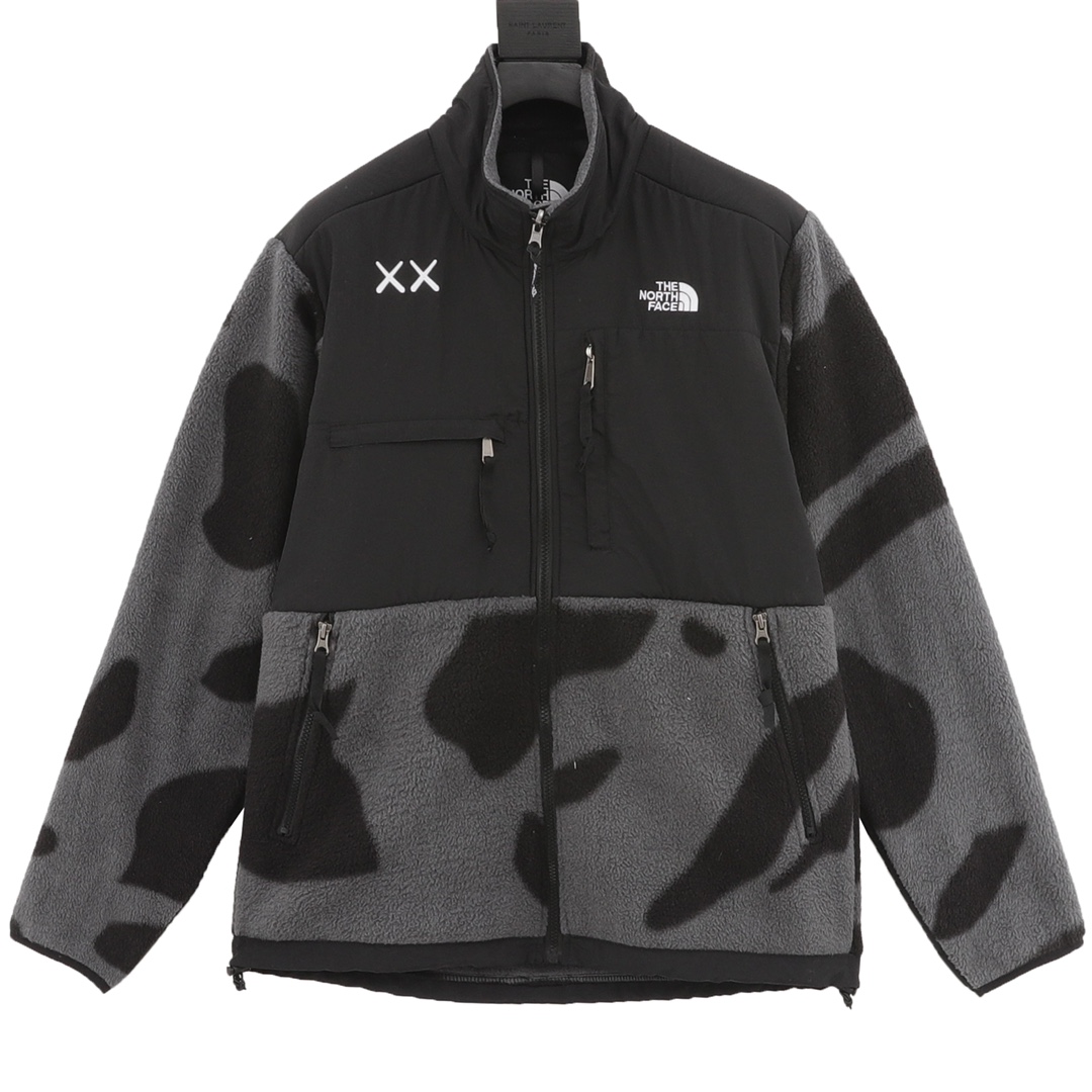 The North Face x KAWS 北面 Edición conjunta FW23 1995 Denali Chaqueta de forro polar con cremallera, estampado de logo, c…