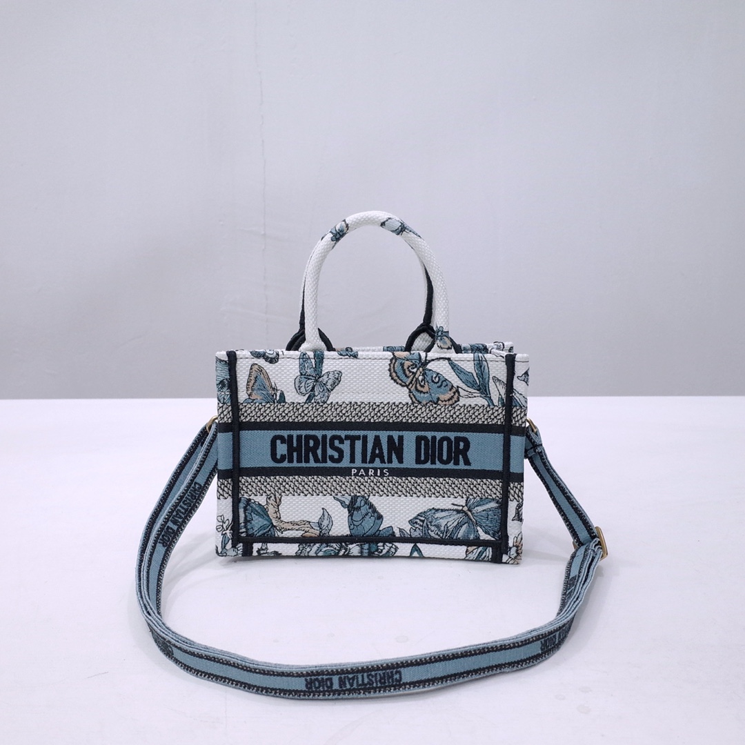 Dior Book Tote Handbags Tote Bags Embroidery Fall/Winter Collection Oblique Mini