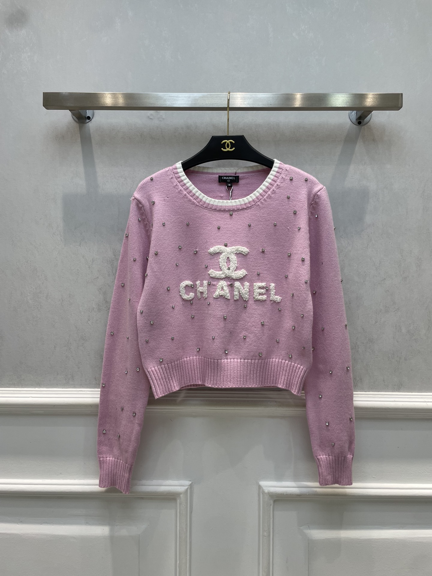 Chanel Clothing Sweatshirts Black White Knitting Wool Fall/Winter Collection