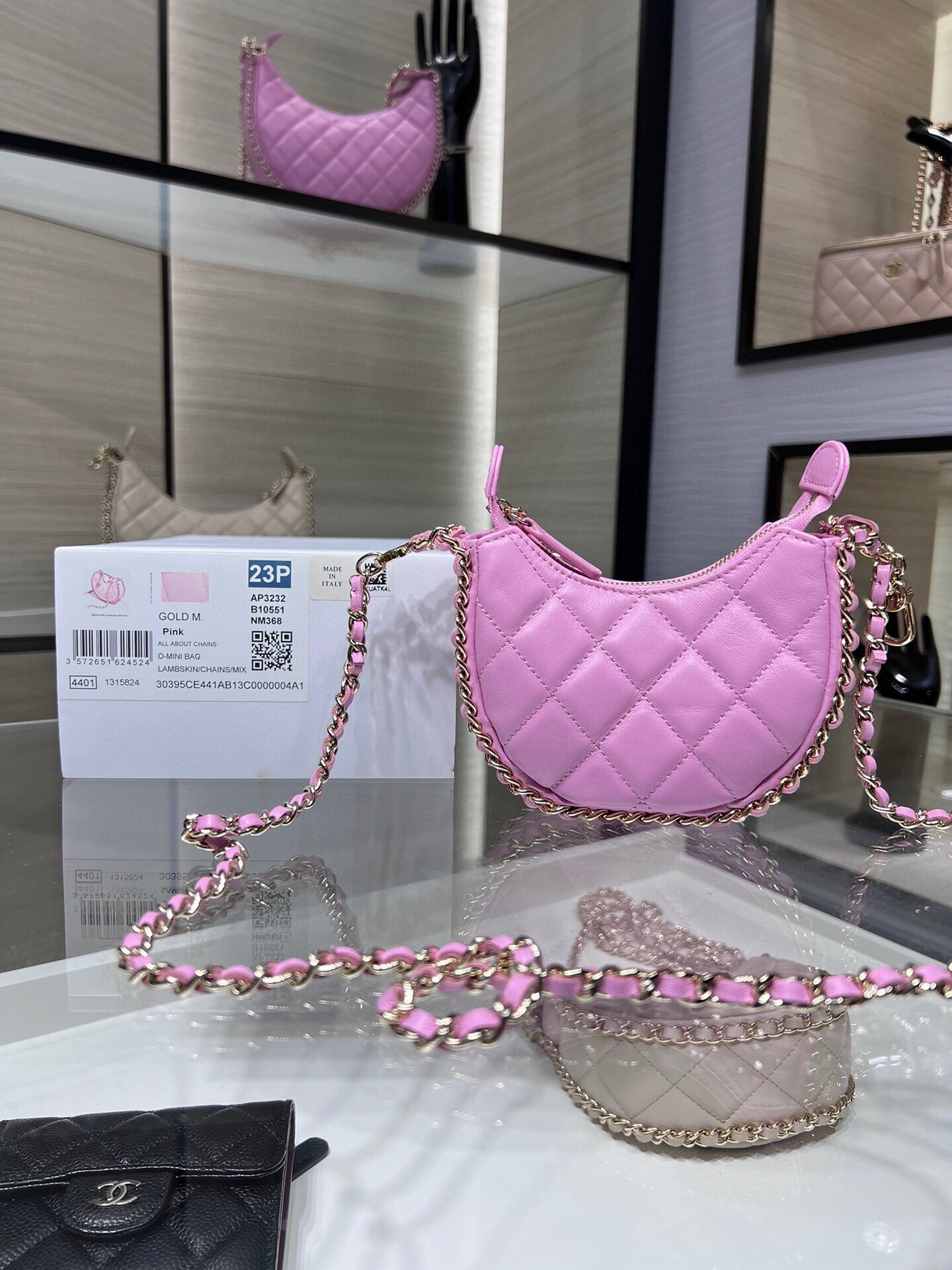 Oferta especial no reembolsable ni intercambiable Ohanel 23P nuevo estilo bolso de luna con cadena de cuero bolso denta…