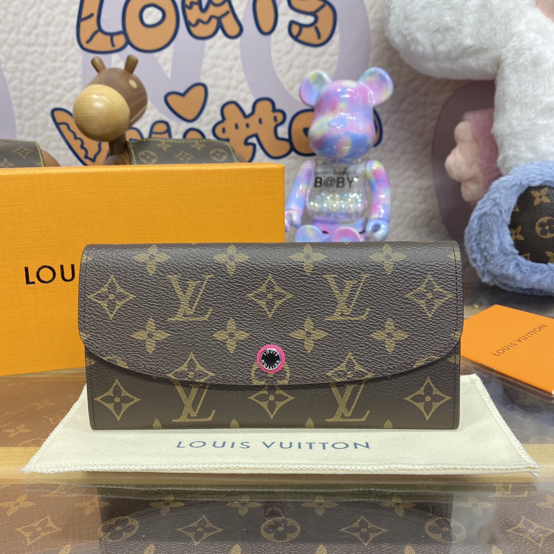 Louis Vuitton Carteira Azul Roxo Vermelho Prata Amarelo Monogram Canvas M82919