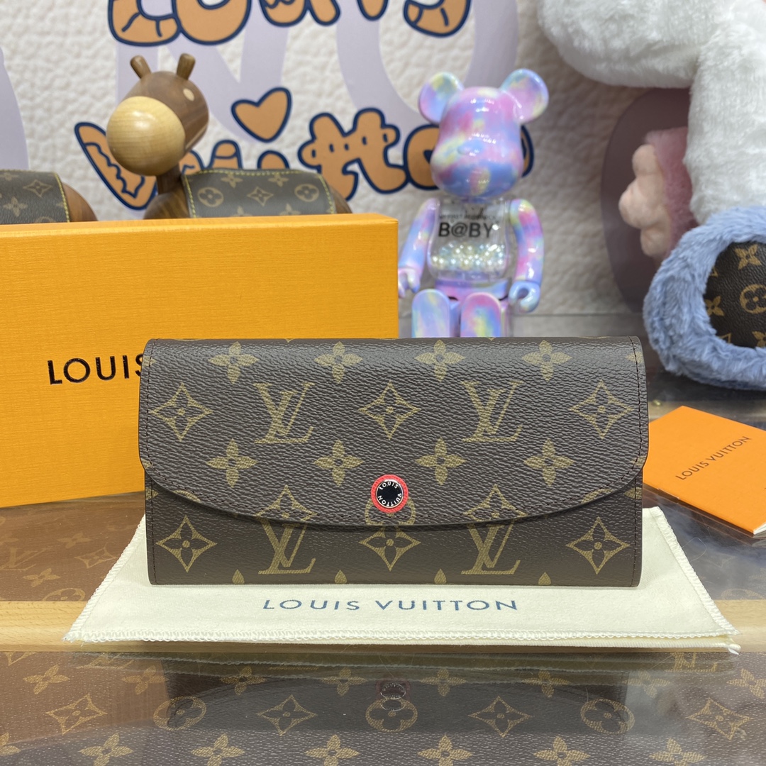 Louis Vuitton Carteira Azul Roxo Vermelho Prata Amarelo Monogram Canvas M82919