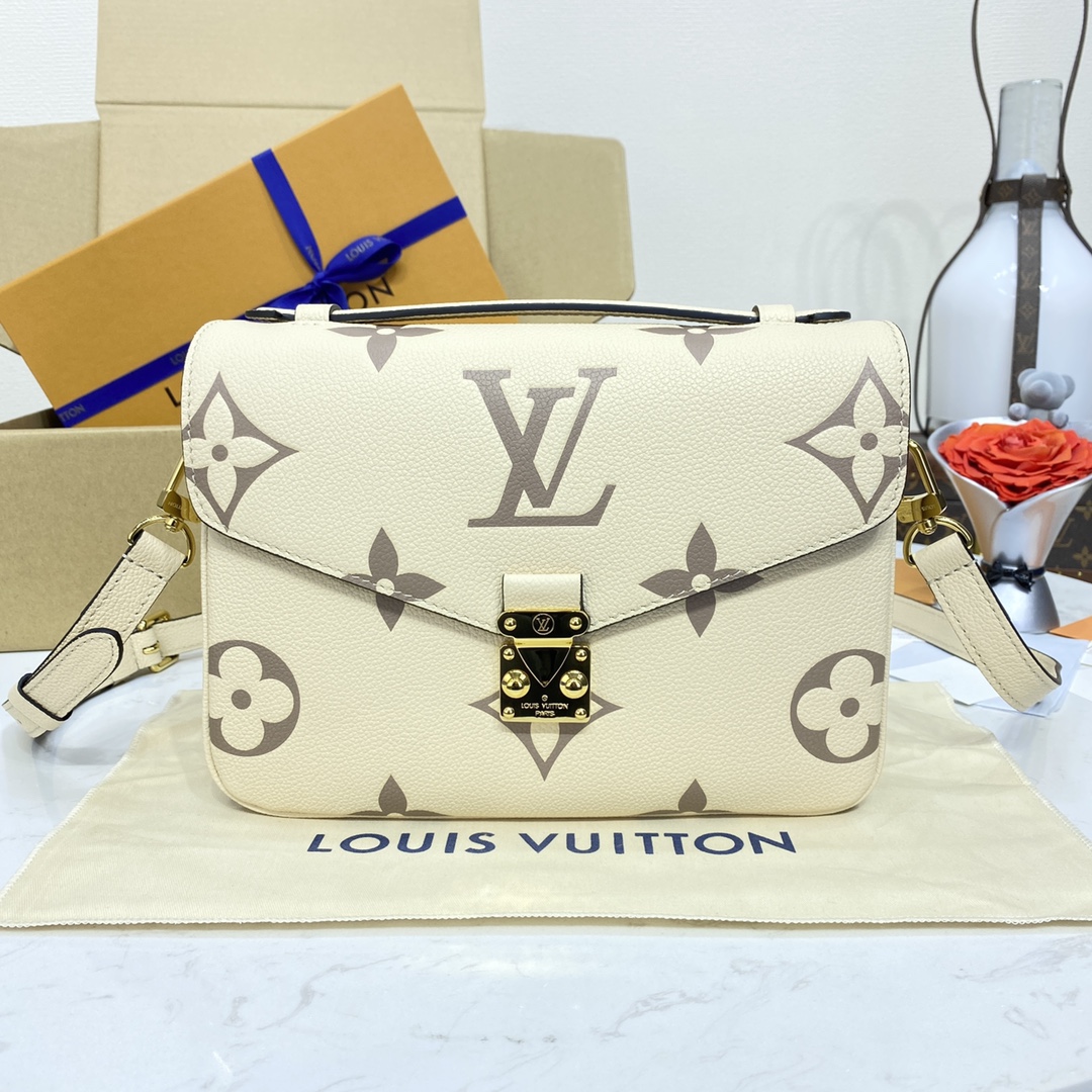 Louis Vuitton LV Pochette MeTis Bags Handbags Black White Empreinte​ Spring Collection M45773