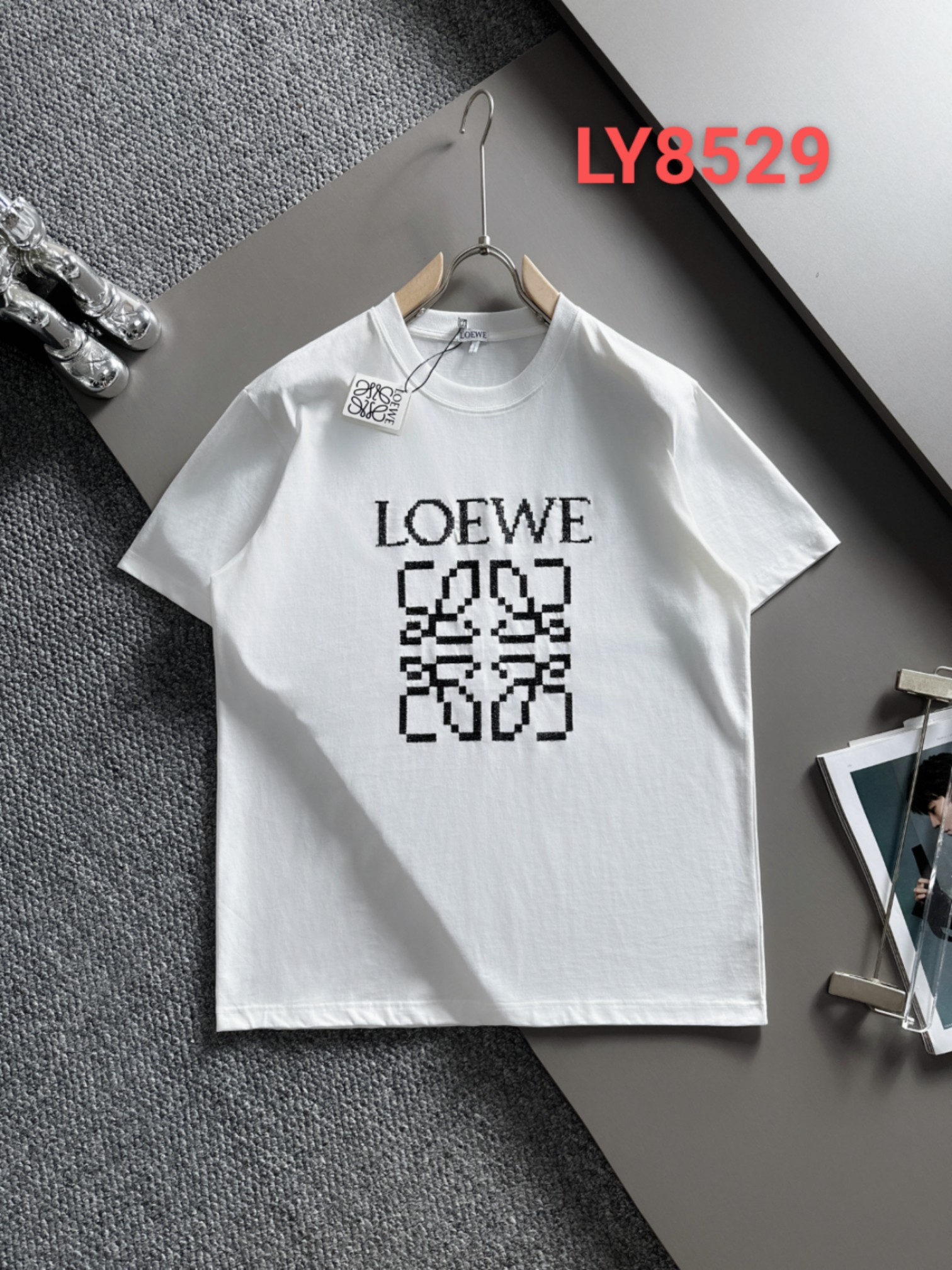 🅿️105 Loewe LOEW*24ss primavera/verano nuevo estilo de alta versión bordado patrón difuso logo de reconocimi…