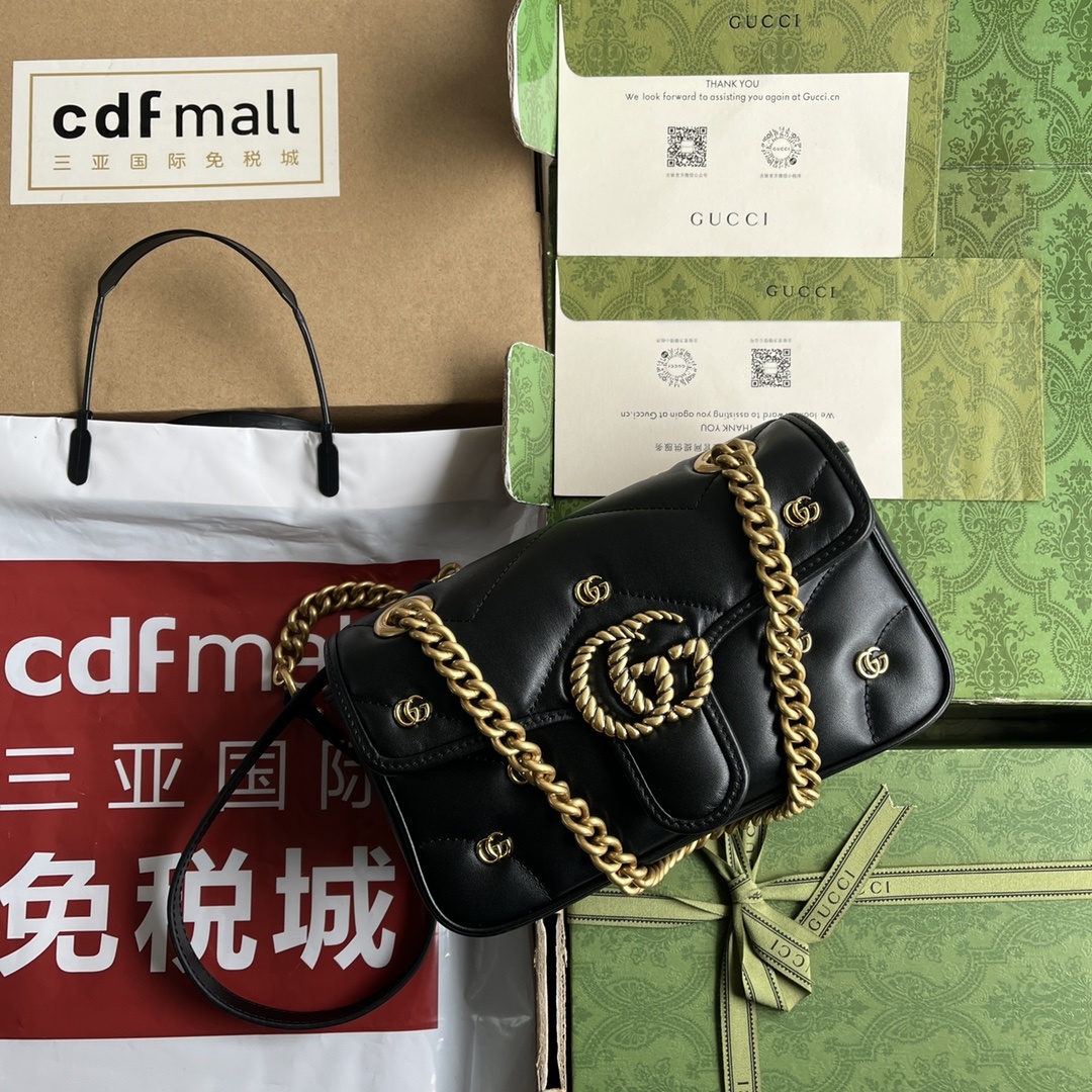 配置专柜包装GGMarmont系列迷你肩背包款号446744FACK21000这款GGMarmont系列
