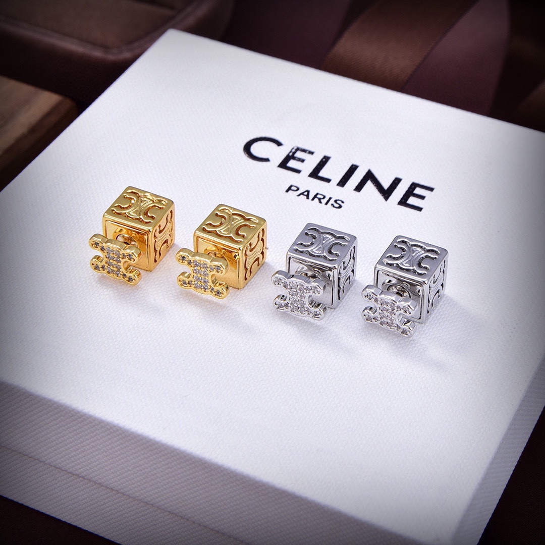 Celine Jewelry Earring Yellow Brass Fashion