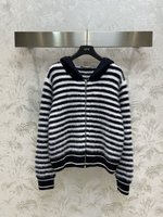 UK 7 Star Replica
 Dior Clothing Cardigans Blue White Fall/Winter Collection Hooded Top