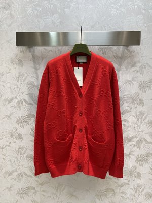 Customize The Best Replica Gucci Clothing Cardigans Coats & Jackets New Designer Red Cashmere Wool Spring Collection