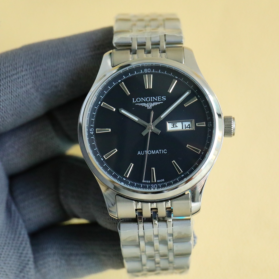 NO:340702,White shell, gold, steel belt, the first new market recommendation, Longines boutique men's watch classic three-needle design, noble and elegant, gentlemanly style, excellent quality, hot selling throughout the city. It uses fully automatic mechanical movement, top 316 stainless steel case strap, mineral reinforced mirror, size 42mm, longines19860909白壳,间金,钢带,市场全新首推,浪琴精品男士腕表经典大三针设计,尊贵大气,绅士风范,卓越品质,热卖全城.采用全自动机械机芯,顶级316精钢表壳表带,矿物质强化镜面,尺寸42mm,,longines,Watch