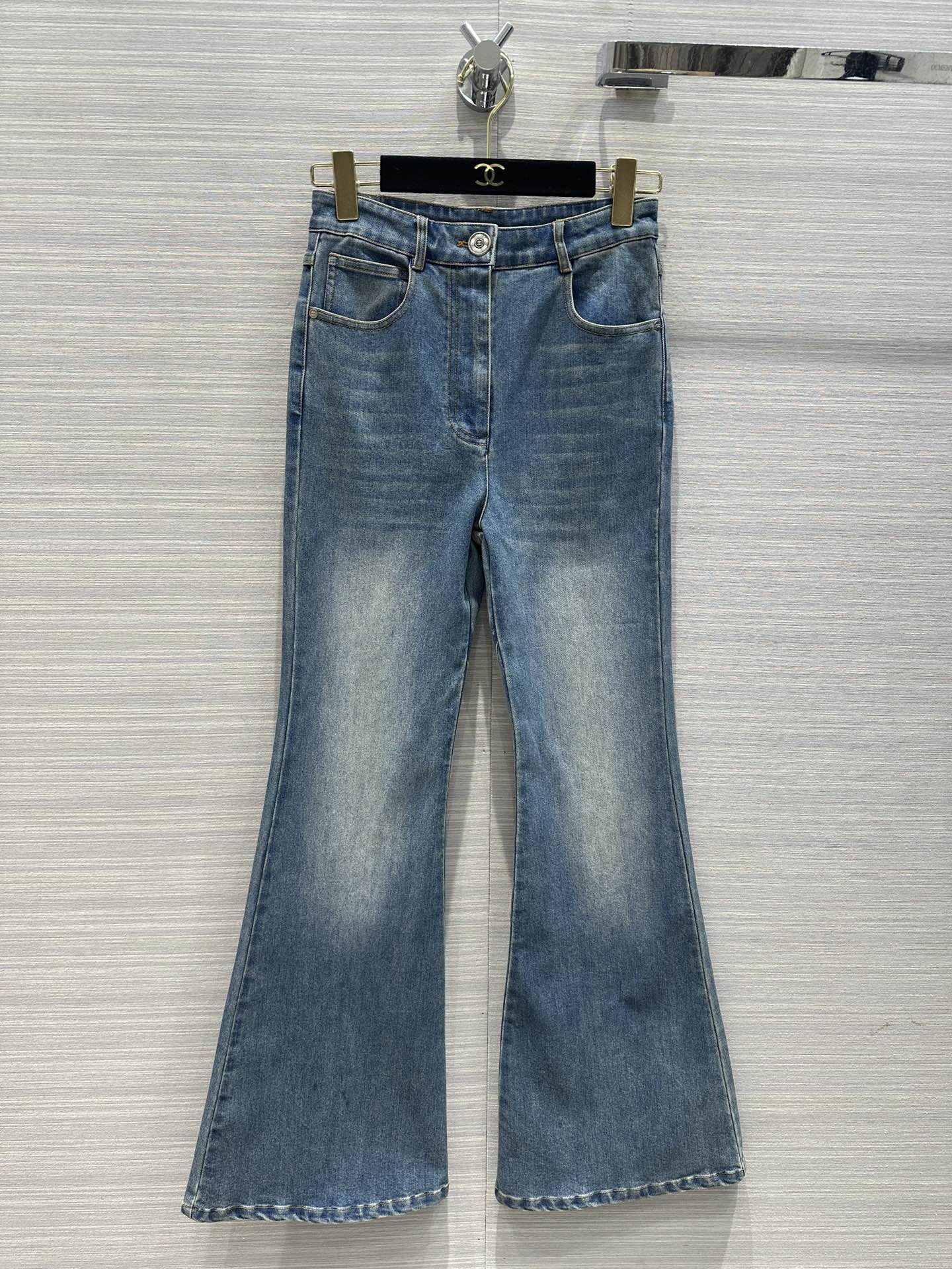 Chanel Clothing Jeans White Cotton Denim Vintage