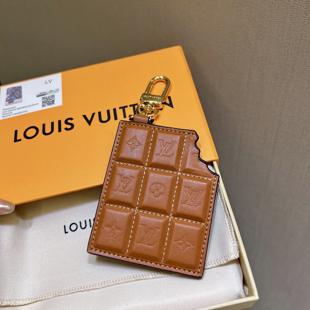 Chocolate Keychain - Monogram Back