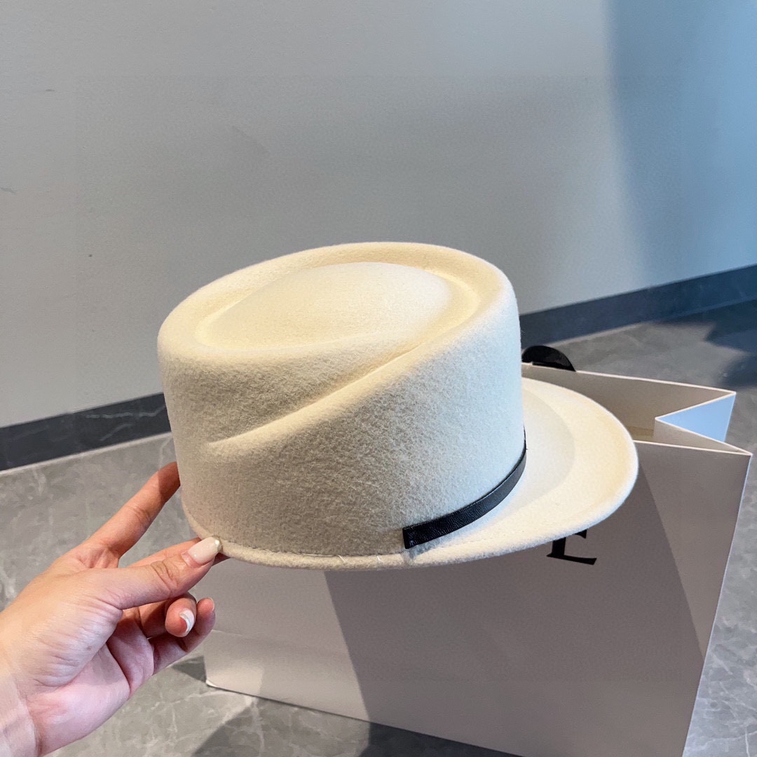 [YSL Hats]ss 2025 YSL Saint Laurent woolen military cap Autumn and Winter Duck