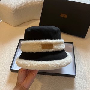 UGG Hats Bucket Hat Splicing Rabbit Hair Fall/Winter Collection