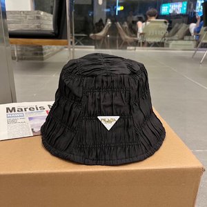 Prada Hats Bucket Hat Black