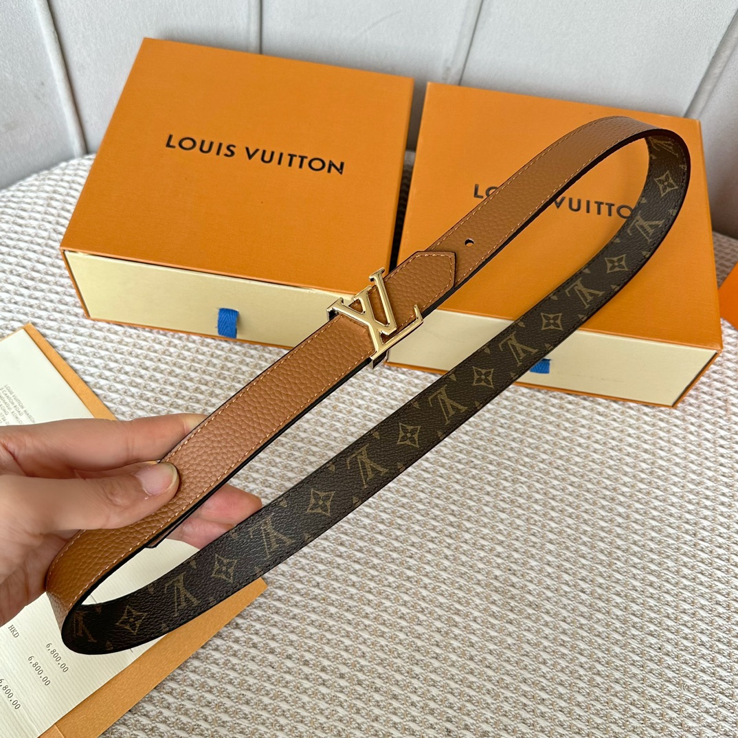 Louis Vuitton Belts Brand Designer Replica
 Coffee Color Women Calfskin Cowhide