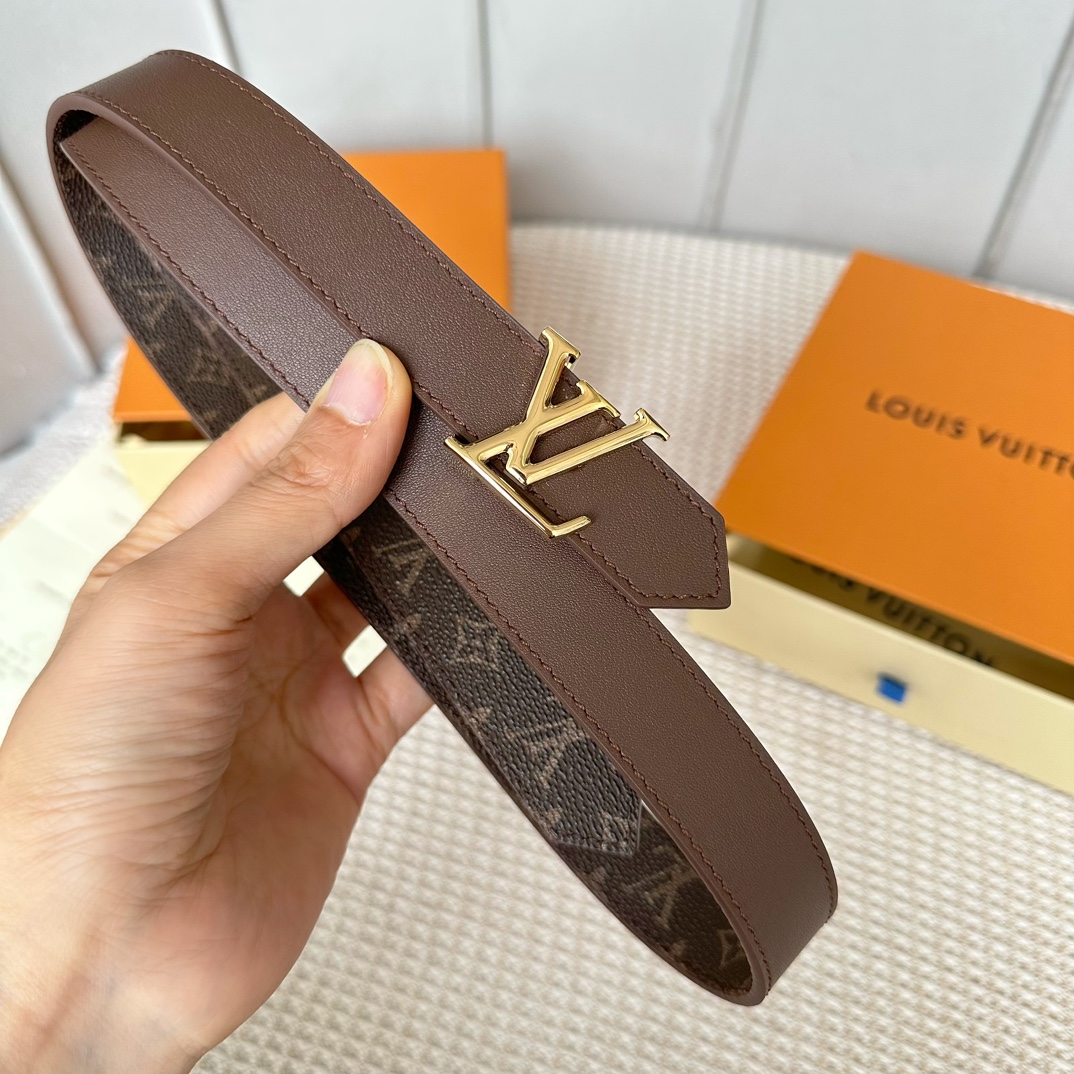 Louis Vuitton Belts Designer Wholesale Replica
 Coffee Color Women Calfskin Cowhide