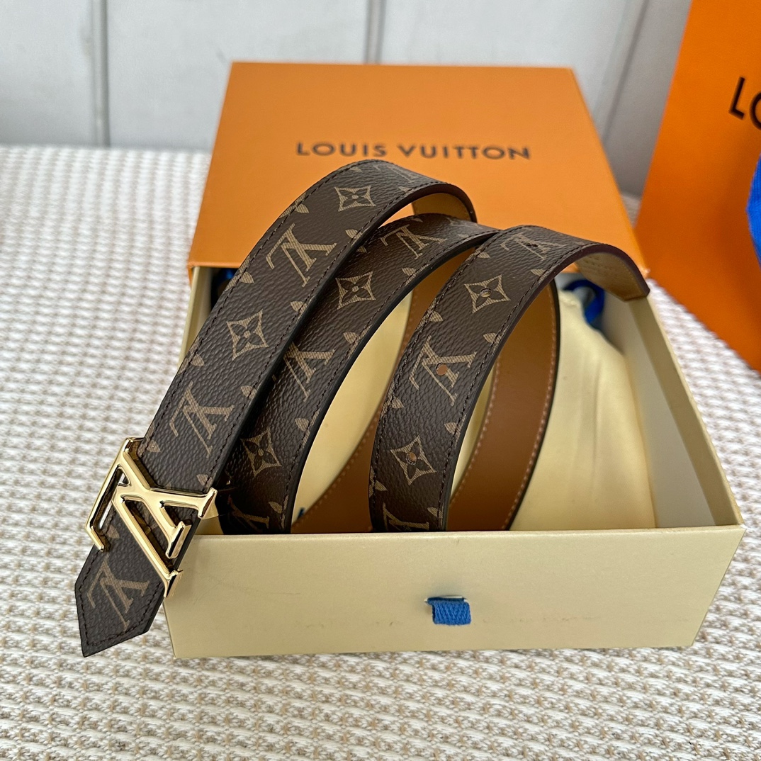 Louis Vuitton Top
 Belts AAAA Quality Replica
 Coffee Color Women Calfskin Cowhide