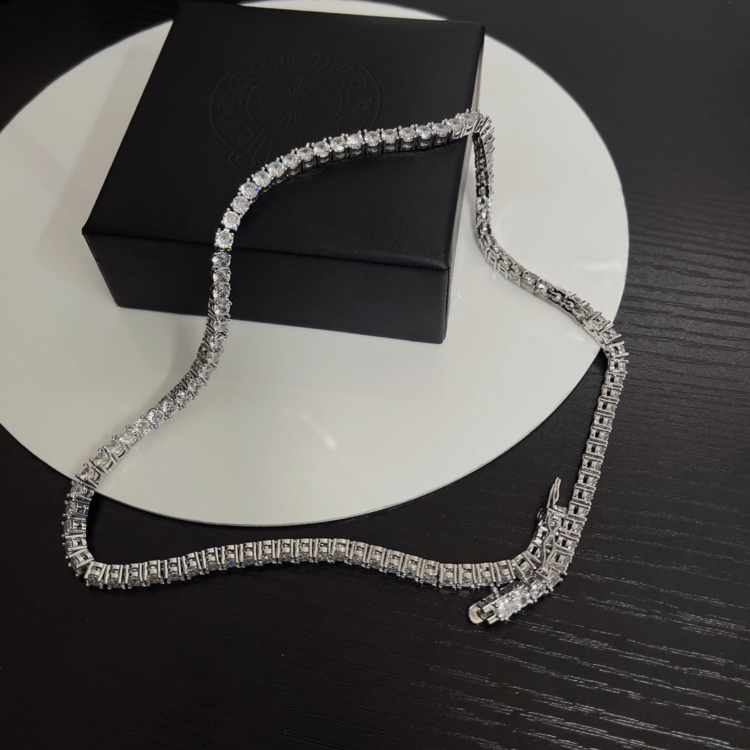 NO:105286,Too handsome and exciting the latest model Croxin, no explosion, factory direct sales, original one-to-one reproduction, Croxin necklace, size 45, jewelry fine, chrome hearts, necklace19860909太帅爆了最新款克罗心 不爆不发 厂家直销 原版一比一复刻 克罗心项链 尺寸45,饰品精品,chrome hearts,necklace,Jewelry