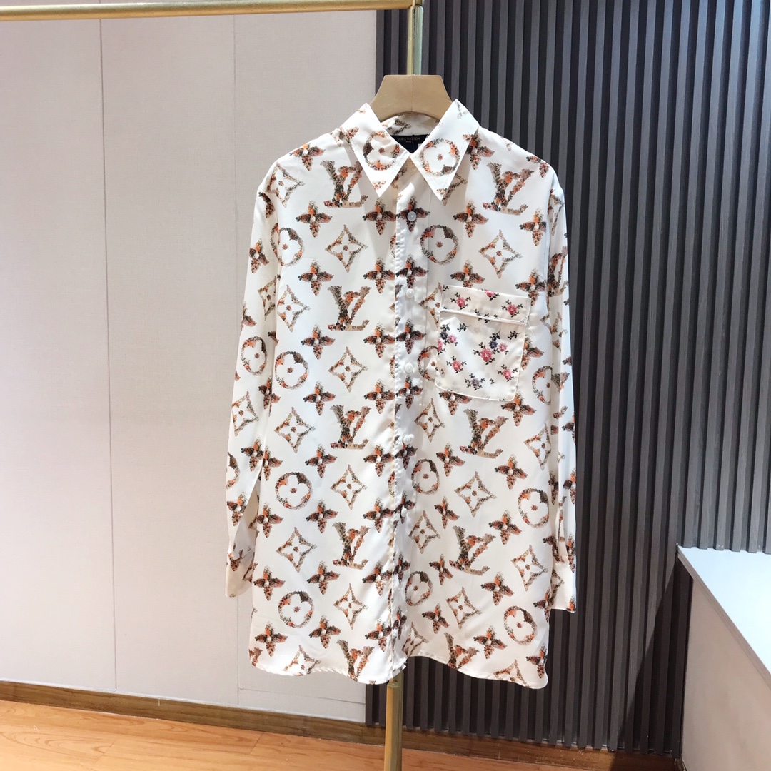 Louis Vuitton Best
 Clothing Shirts & Blouses Beige Printing Spring Collection